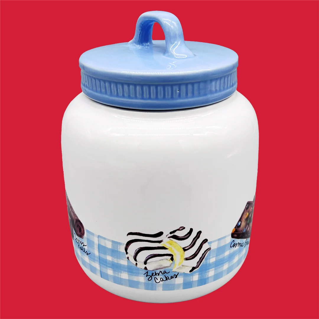 Little Debbie® Collectible Gingham Cookie Jar 6 Little Debbie® Collectible Gingham Cookie Jar