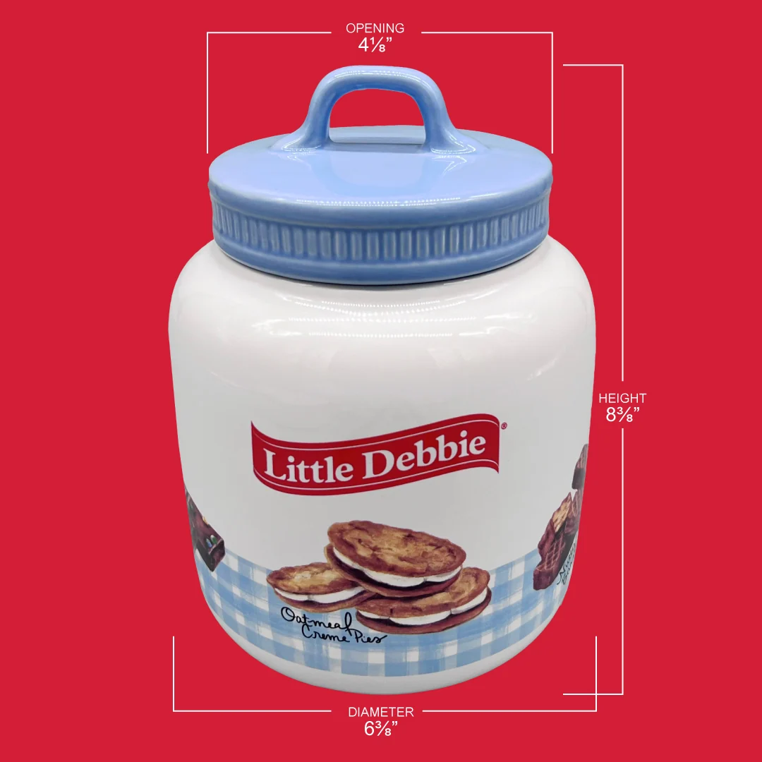 Little Debbie® Collectible Gingham Cookie Jar 8 Little Debbie® Collectible Gingham Cookie Jar
